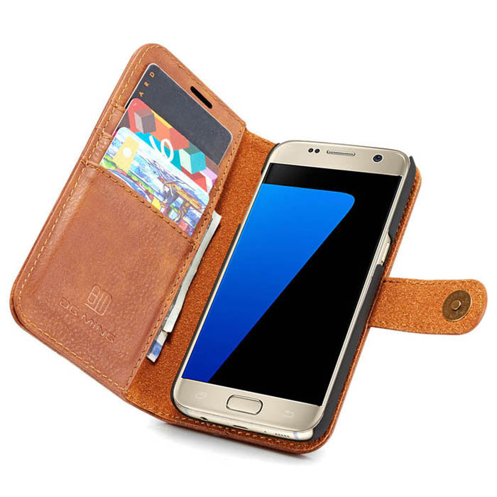 Detachable Ming Brown Wallet Samsung S7 - Bling Cases.com