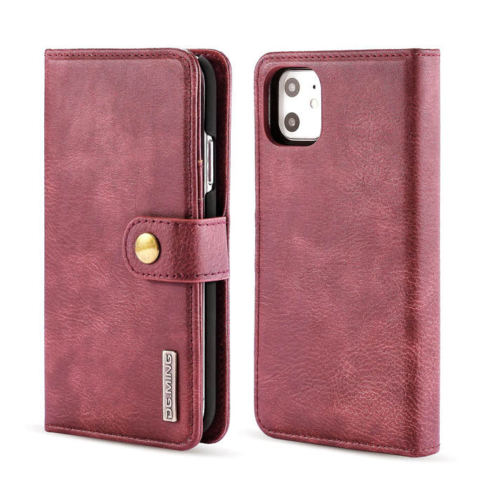 Detachable Ming Burgundy Wallet Iphone 11 - Bling Cases.com