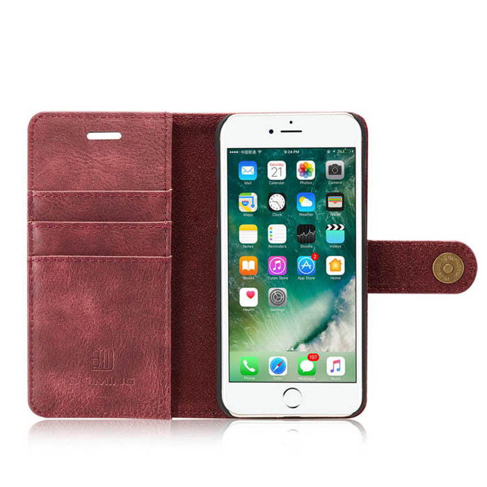 Detachable Wallet Ming Burgundy Iphone 7/8 - Bling Cases.com