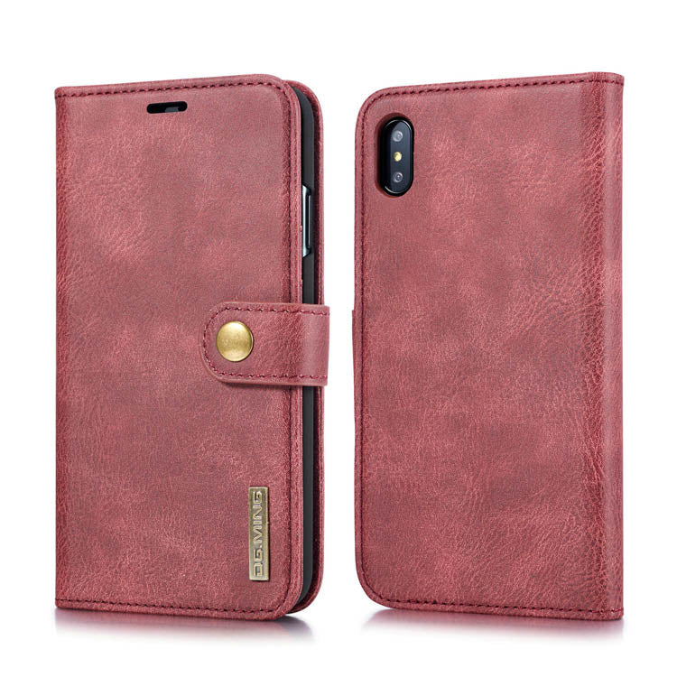 Detachable Ming Burgundy Wallet Iphone 10/X/XS - Bling Cases.com