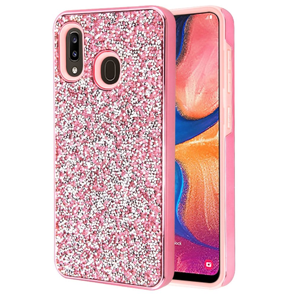 Hybrid Bling Pink Case Samsung A20/50 - Bling Cases.com