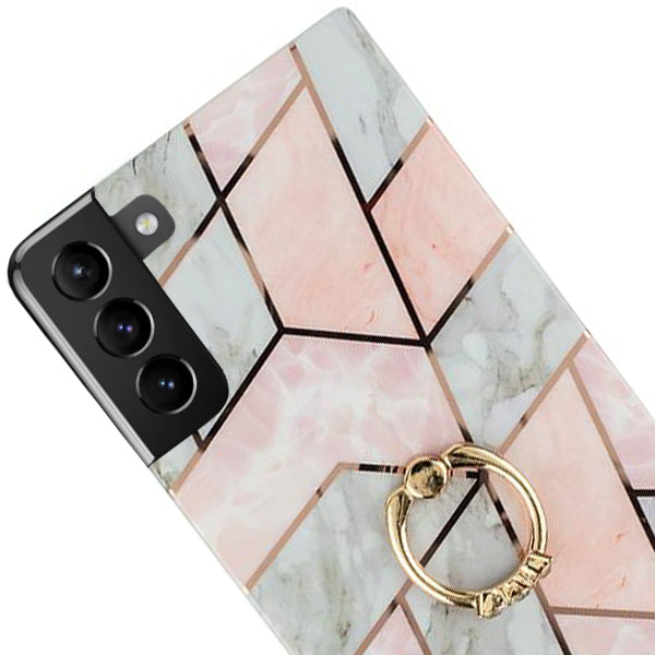 Marble Pink White Samsung S21 Plus