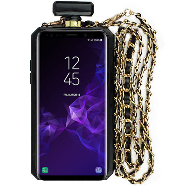 Handmade Bling Black Bottle Case S9 Plus