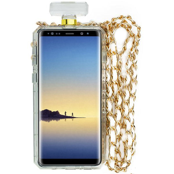 Handmade Silver Stones Bling Bottle Samsung Note 8