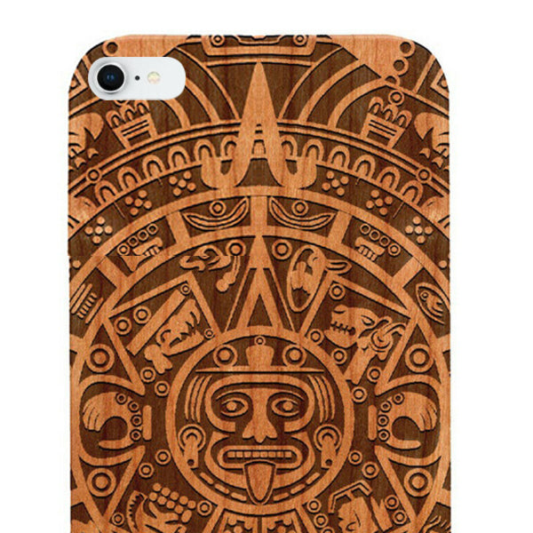 Mayan Calendar Aztec Wood Case Iphone 7/8