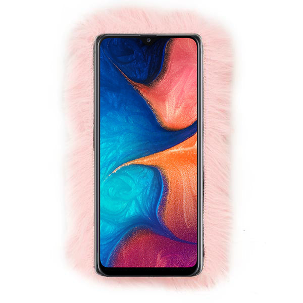 Fur Black Case Light Pink  A20