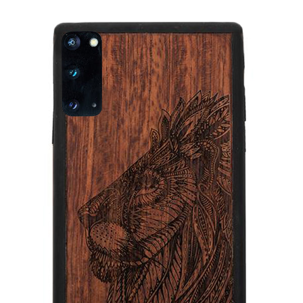 Lion Real Wood Case Samsung S20