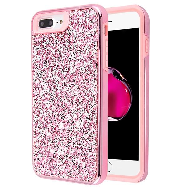 Hybrid Bling Case Pink Iphone 6/7/8 Plus - Bling Cases.com