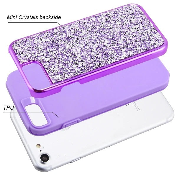 Hybrid Bling Case Purple Iphone SE 2020 - Bling Cases.com