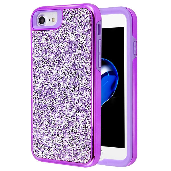 Hybrid Bling Case Purple Iphone 6/7/8 - Bling Cases.com