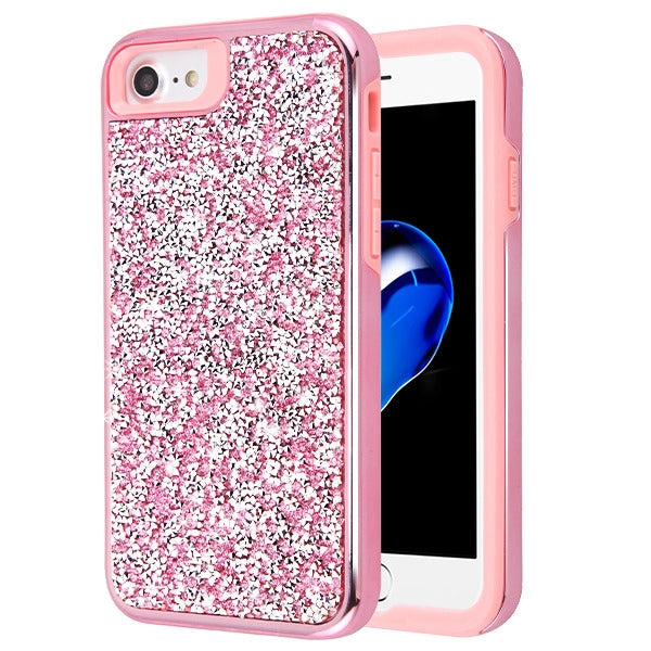 Hybrid Bling Case Pink Iphone SE 2020 - Bling Cases.com