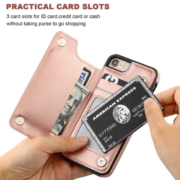 Book Card Rose Gold Case Iphone SE 2020 - Bling Cases.com