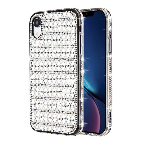 Triangle Bling Silver Case Iphone XR - Bling Cases.com