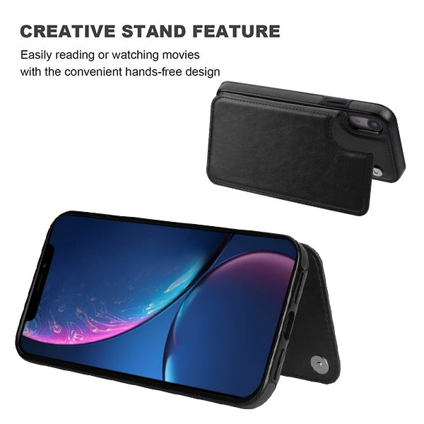 Back Book Card Case Black Iphone XR - Bling Cases.com