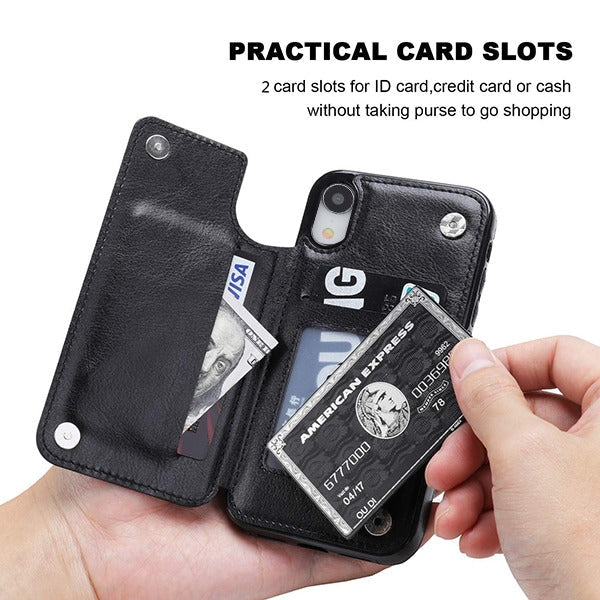 Back Book Card Case Black Iphone XR - Bling Cases.com