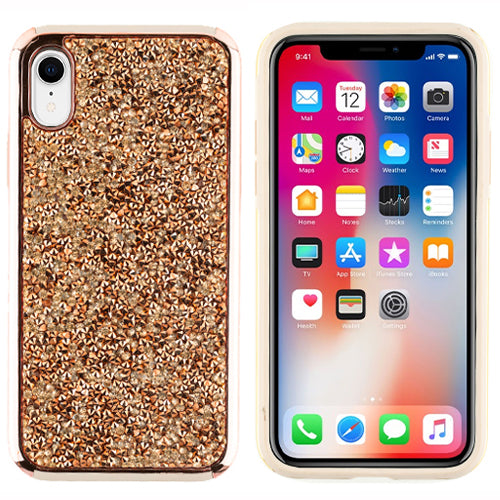 Hybrid Bling Rose Gold Case Iphone XR