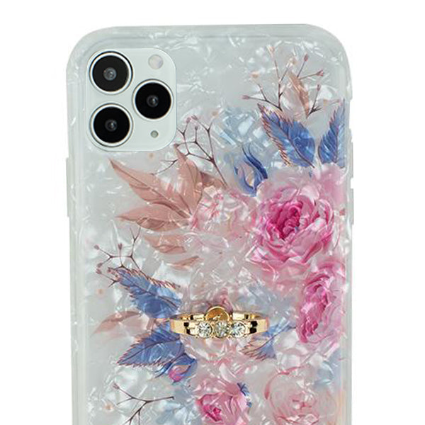 Flowers Pink Blue Ring Skin Iphone 11 Pro Max