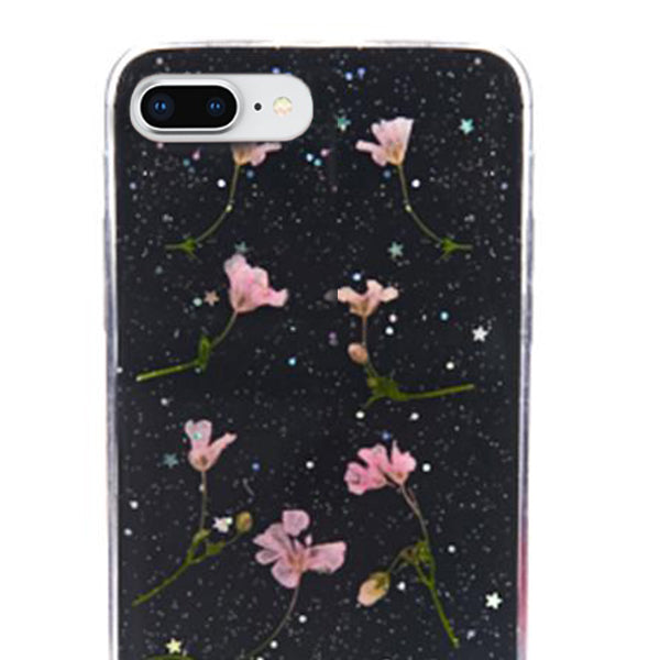 Real Flowers Pink Leaves Case Iphone 7/8 Plus