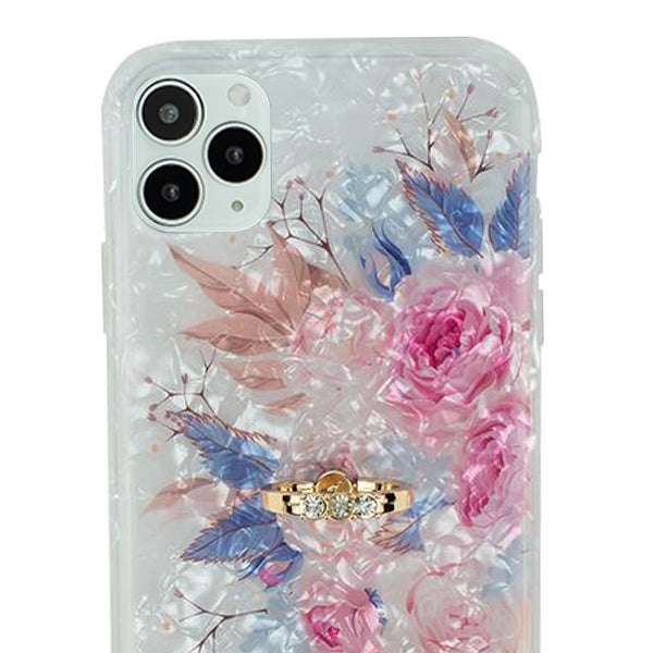 Flowers Pink Blue Ring Skin Iphone 12/12 Pro