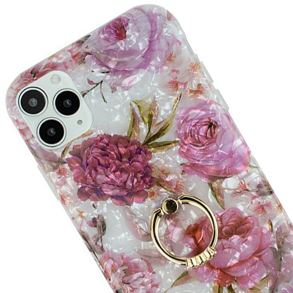 Flowers Pink Swirl Ring Skin Iphone 12/12 Pro