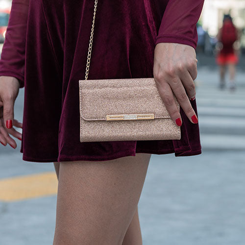 Glitter Detachable Purse Rose Gold IPhone XR