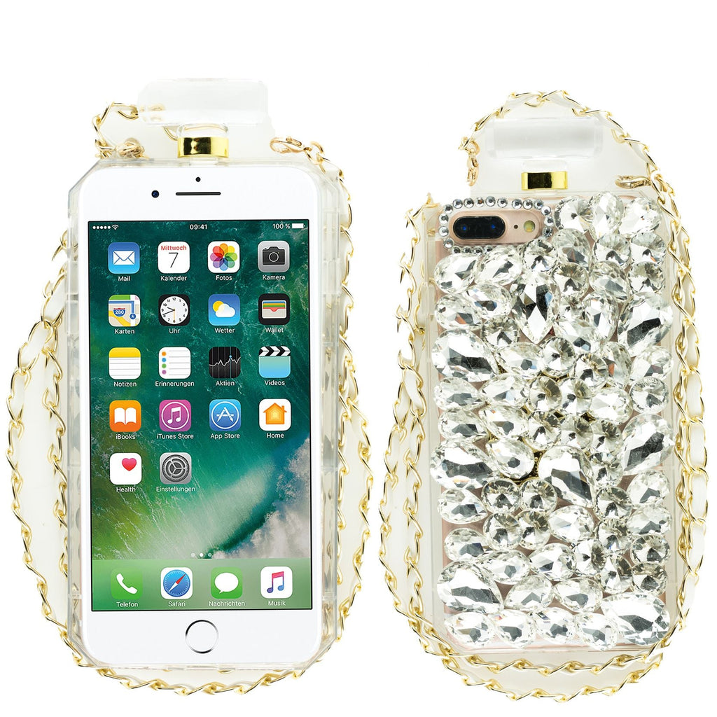 Handmade Silver Bling Bottle Iphone  7/8 Plus - Bling Cases.com