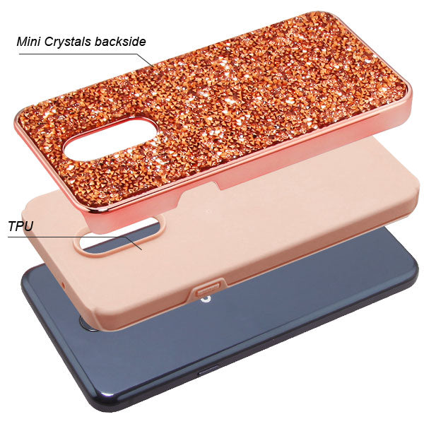 Hybrid Bling Rose Gold Stylo 5 - Bling Cases.com