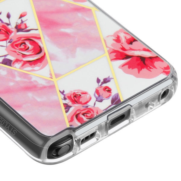 Pink Flowers Squares For Stylo 5 - Bling Cases.com