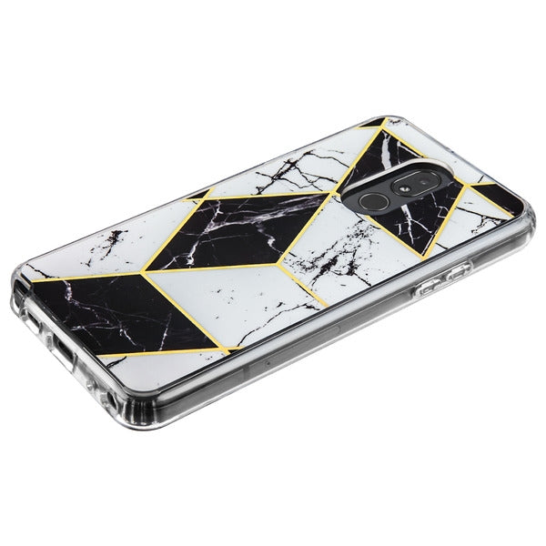 White/Black Marble Stylo 5 - Bling Cases.com