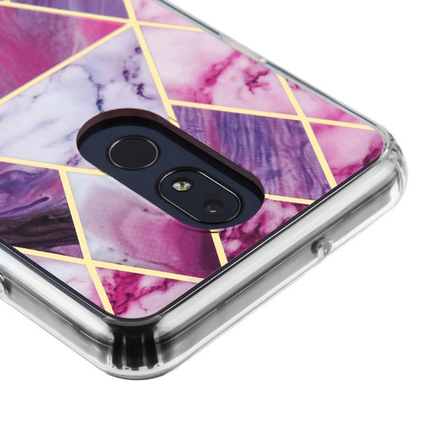 Purple Marble Triangle Stylo 5 - Bling Cases.com