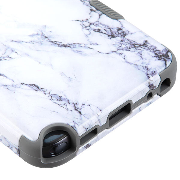 White/Grey Marble Hybrid Stylo 5 - Bling Cases.com