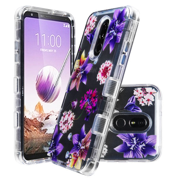 Purple Flowers Hybrid Stylo 5 - Bling Cases.com