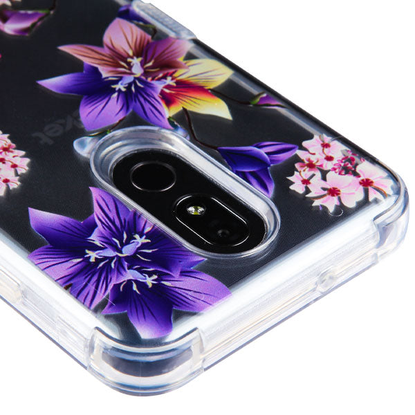 Purple Flowers Hybrid Stylo 5 - Bling Cases.com