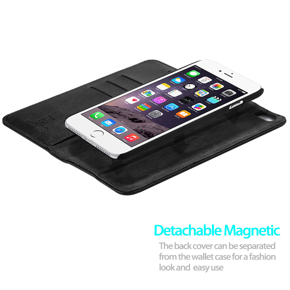 Detachable Wallet Black Iphone SE 2020 - Bling Cases.com