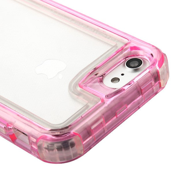 Hybrid Clear Pink Case Iphone SE 2020 - Bling Cases.com