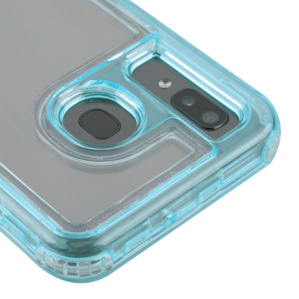 Hybrid Clear Blue Case Samsung A20/A50 - Bling Cases.com