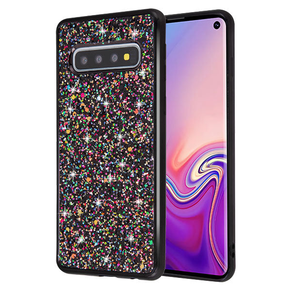 Bling Sequin Black Case Samsung S10 - Bling Cases.com