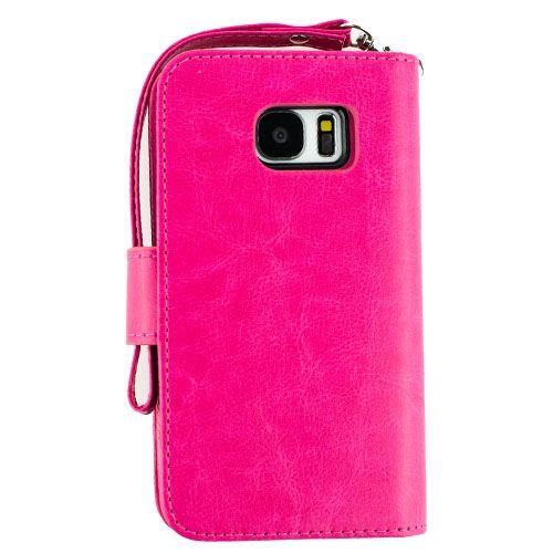 Detachable Hot Pink Wallet Samsung S7 Edge - Bling Cases.com