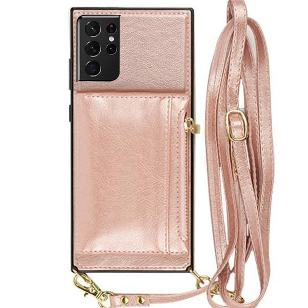 Crossbody Pouch Rose Gold Case Samsung S21 Ultra