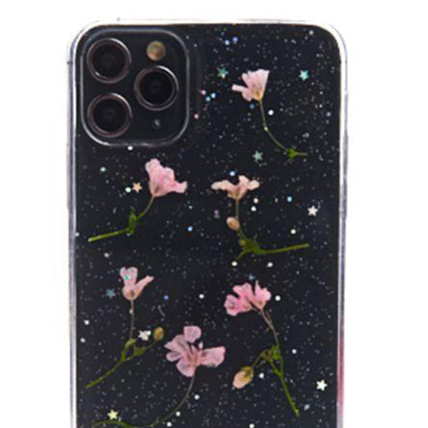 Real Flowers Pink Leaves Case IPhone 13 Pro