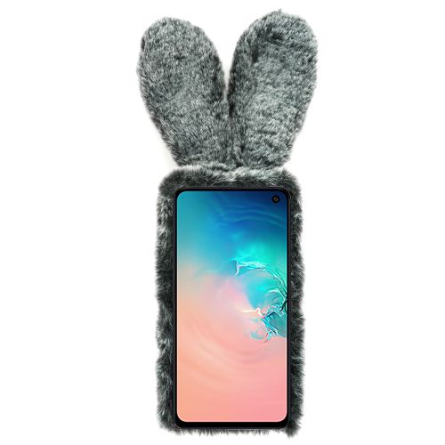 Bunny Fur Case Grey Samsung S10E - Bling Cases.com