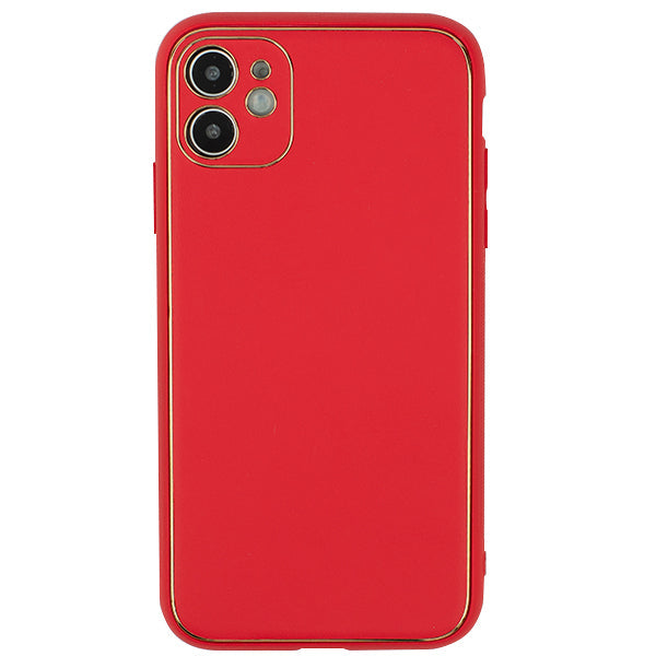 Leather Style Red Gold Case Iphone 12 Mini