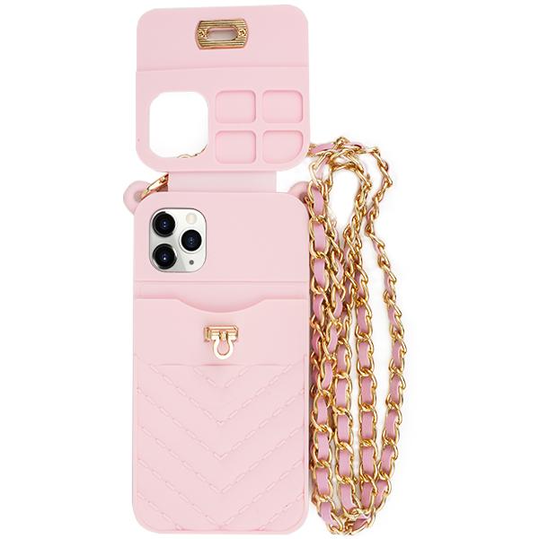 Crossbody Silicone Pouch Pink Iphone 12 Pro