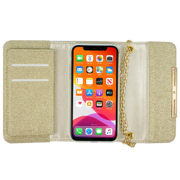 Glitter Detachable Purse Gold Iphone 11 Pro