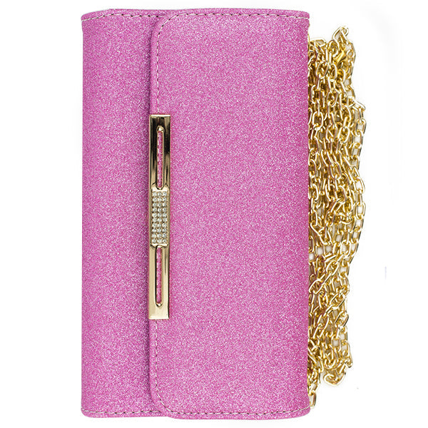 Glitter Detachable Purse Hot Pink S9 Plus