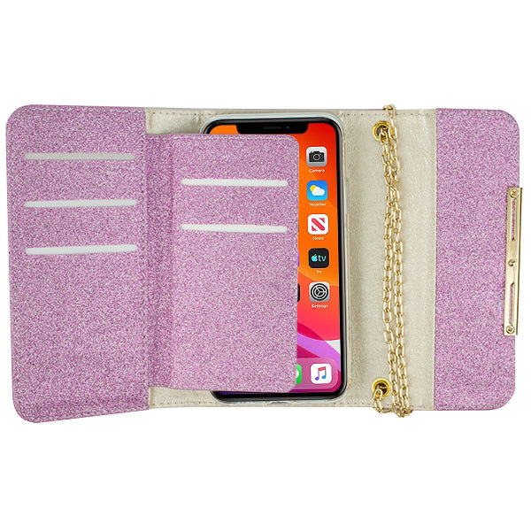 Glitter Detachable Purse Hot Light Purple Iphone XR