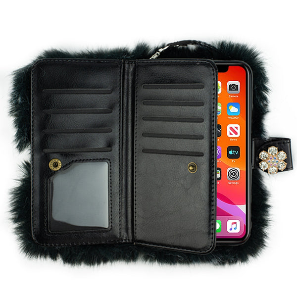 Fur Grey Detachable Wallet Iphone 11 Pro Max