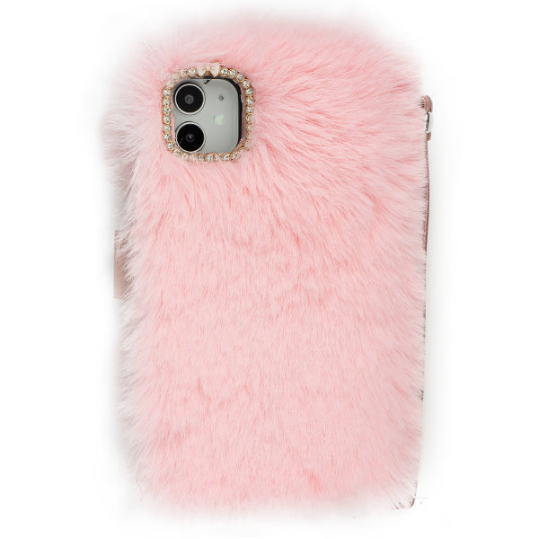 Fur Wallet Detachable Light Pink Iphone 12 Mini