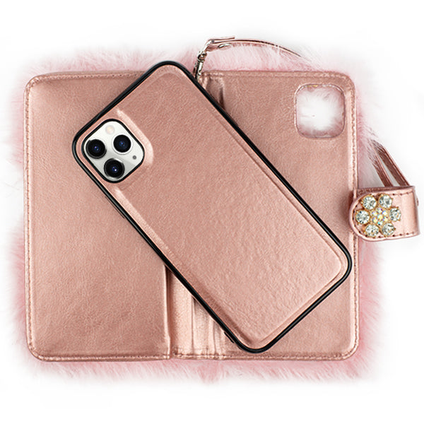 Fur Wallet Detachable Light Pink Iphone 11 Pro