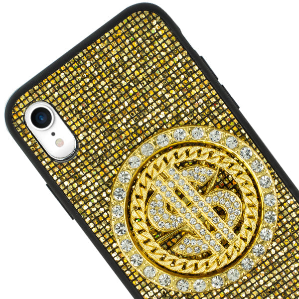 Spinning $ Gold Case Iphone  XR